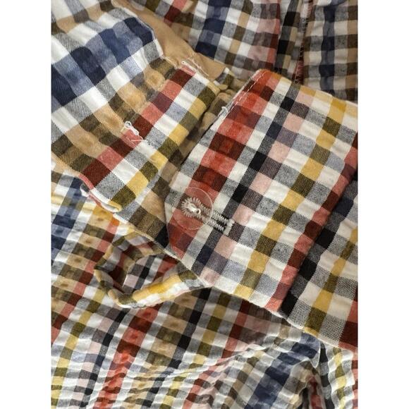 Loft Women's Size S Multicolor Gingham Plaid Belted Pleated Cottage - Picture 7 of 7